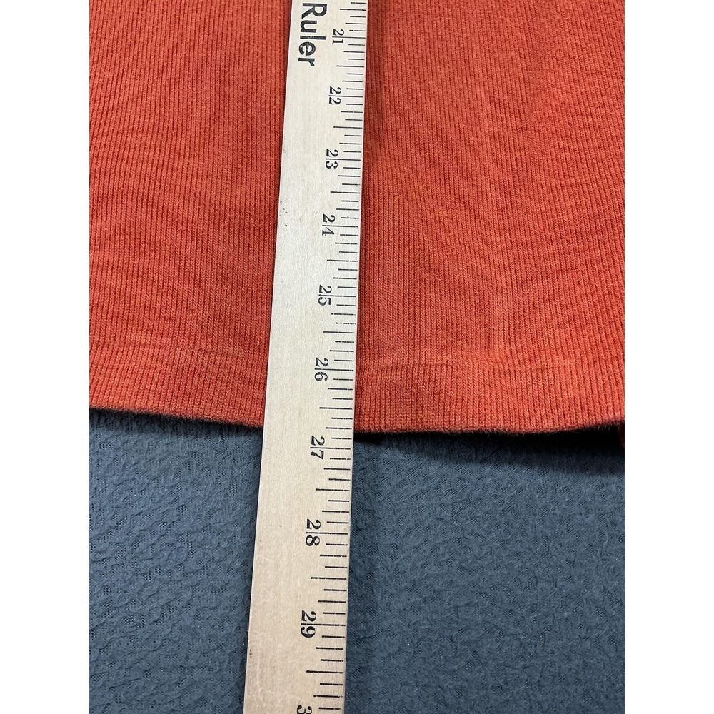 Polo Ralph Lauren Sweater Mens Large Orange 1/4 Zip Mock Neck Pullover Knit - Picture 7 of 8